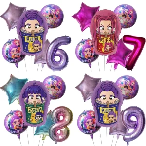 Ballons Anniversaire Demon Hunters 6 Pcs