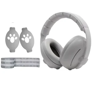 Casque anti bruit bébé | Style gris neutre