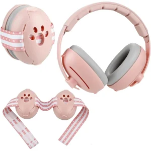Casque anti bruit bébé | Teinte rose poudré