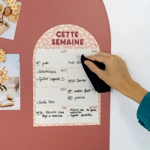 Cette semaine - Planning magnétique hebdomadaire Graou Rose ou Bleu
