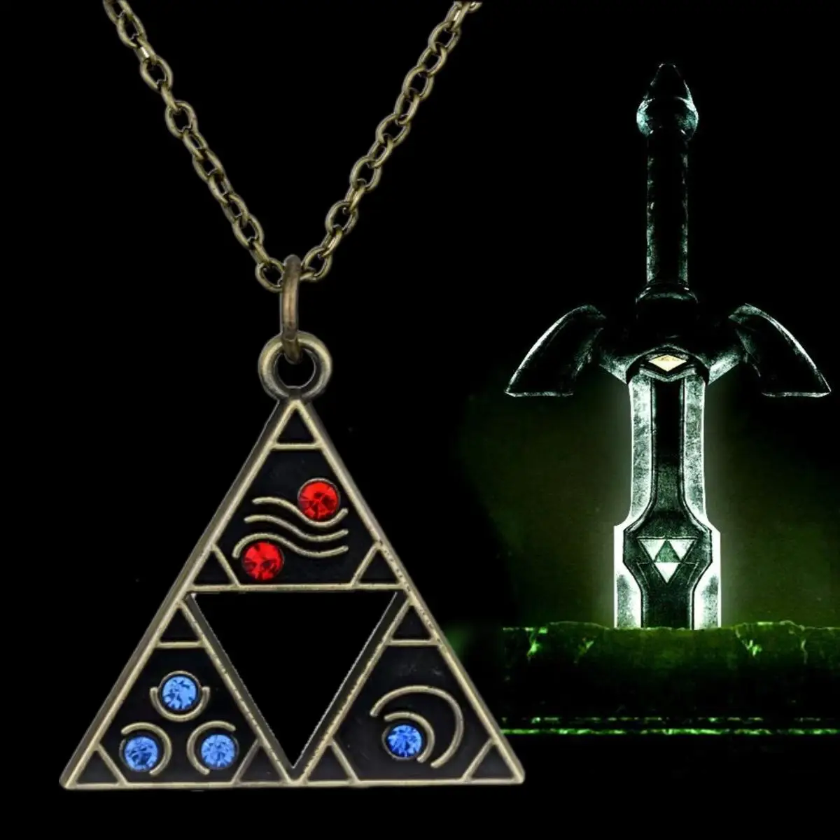 Collier Pendentif Zelda Triforce – Image 2
