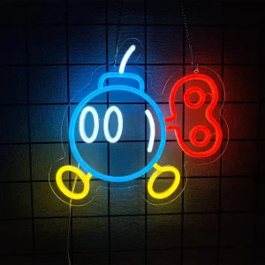 Enseigne Neon Bomb Mario