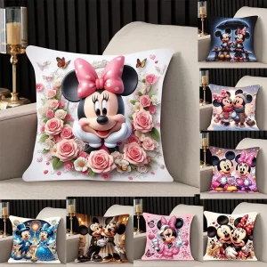 Housse de coussin Mickey Minnie 45x45