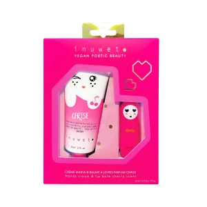 Inuwet - Coffret Wiz Baume à Lèvres et Crème Mains - Cerise || Inuwet - Wiz Gift Set Lip Balm and Hand Cream - Cherry
