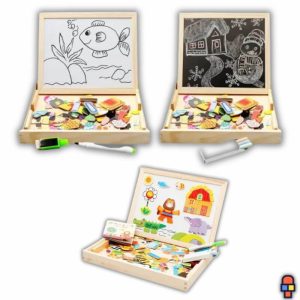 Jeu construction magnétique | Ardoise Magique 2-en-1