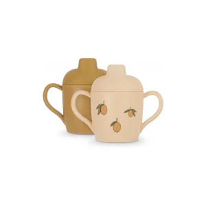 Konges Slojd - Duo Verre à Bec - Citron||Konges Slojd - 2 Pack Sippy Cups - Lemon