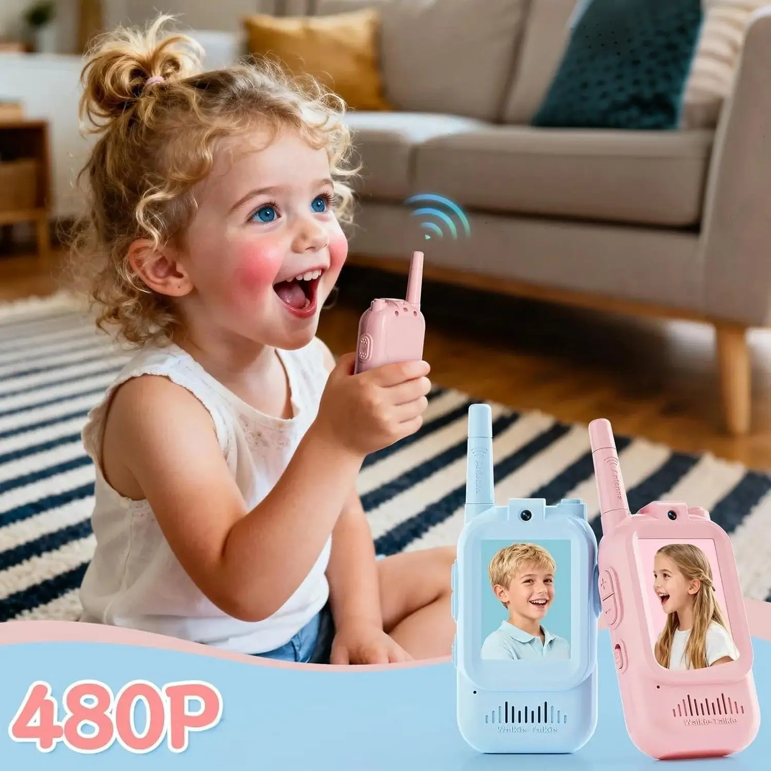 Lot 2 Talkie Walkies Rechargeable pour Enfants – Image 3