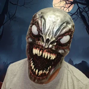Masque Horreur Démon Yeux Blanc