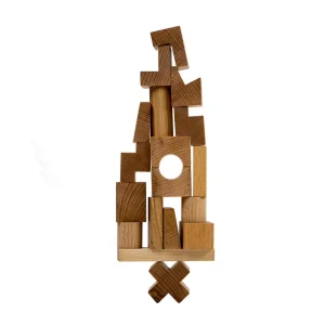 Wooden Story - Blocs à Empiler - Naturel||Wooden Story - Stacking Tower - Natural
