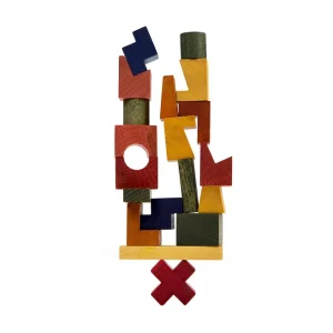 Wooden Story - Blocs à Empiler - Arc-en-Ciel||Wooden Story - Stacking Tower - Rainbow