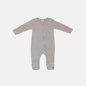 Pijeme - Pyjama à Pattes Coton Biologique Côtelé -Gris || Pijeme - Organic Cotton Comfort Sleep- Grey