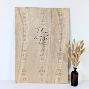 Plan de table pour mariage | Signalétique mariage en bois (45 x 64 cm)