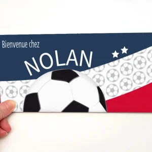 ⚽ Plaque de porte foot personnalisée – Pour les petits champions !