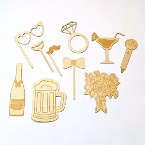 10 Accessoires Photobooth mariage, fête, anniversaire | Moustache, Noeud Papillon, Bouche, Lunettes, Bière (...)