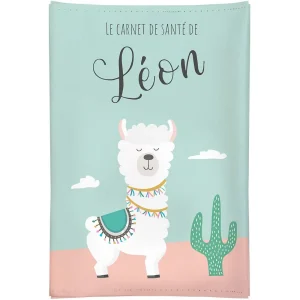 Protège carnet de santé personnalisé du Pays des lamas