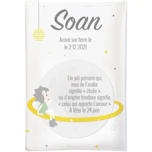 Protège carnet de santé du petit prince sur sa planète