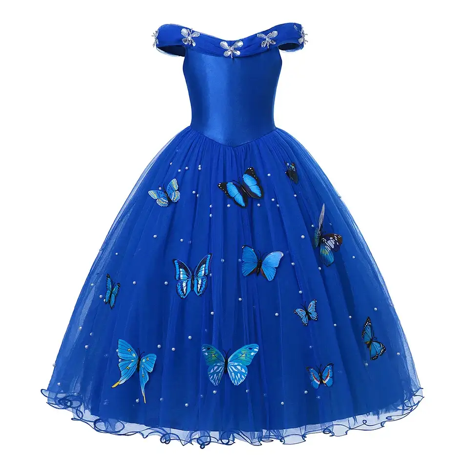 Robe de soirée bleue Enfant – Image 2
