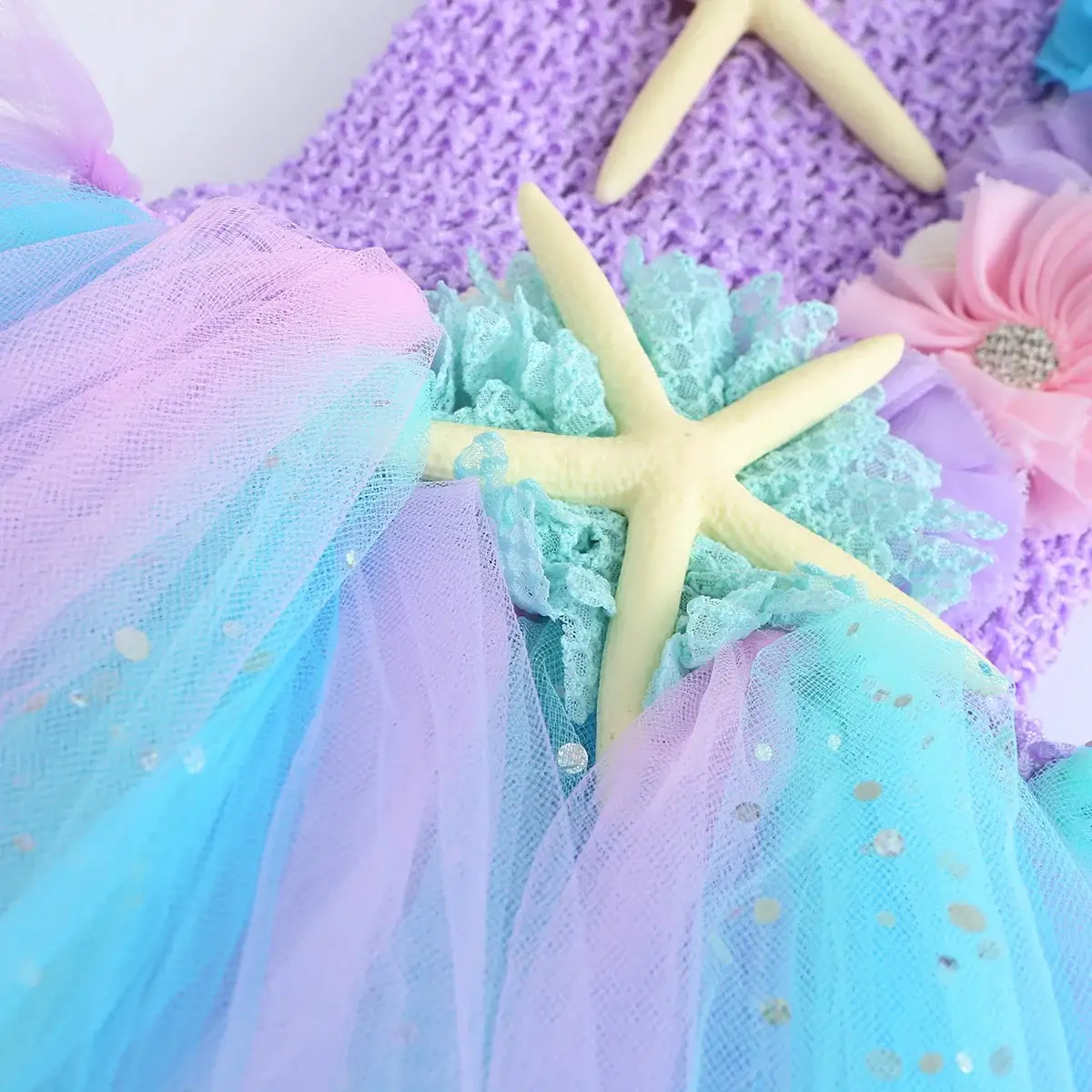 Robe Tutu Sirène Ariel Pastel – Image 5