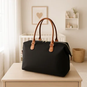 Sac à langer noir | velours de nuit