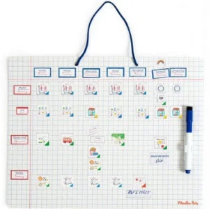 Moulin Roty - Calendrier Magnétique - Aujourd'hui c'est Mercredi||Moulin Roty - Magnetic Weekly Planner
