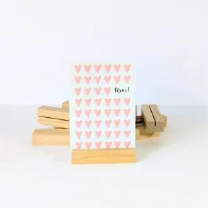 (LOT *50) Socle en bois avec fente pour papier 350 GR | Signalétique mariage & événements
