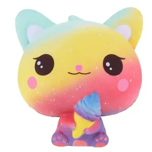 Squishy Chat Arc en ciel Anti Stress