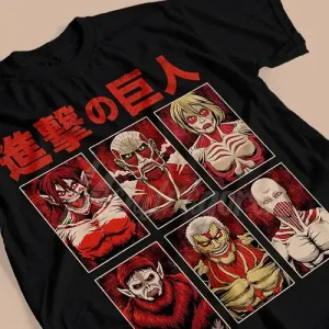 T-shirt Anime Titans primordiaux