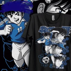T-shirt Coton Captain Tsubasa Olive et Tom