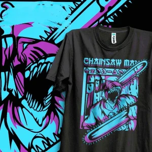 T-shirt Noir Anime Chainsawman