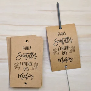 10 étiquettes pour cierges magiques | Faites scintiller l'entrée des mariés