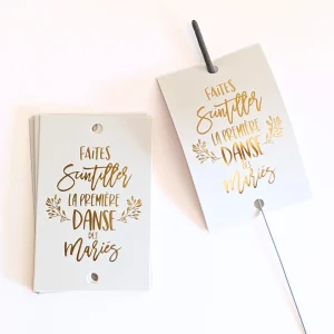 10 étiquettes dorées pour cierges magiques | Faites scintiller la 1ère danse des mariés