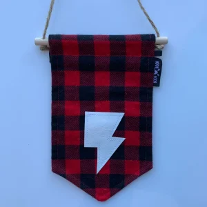Booh Booh - Bannière - Éclair Carreaux||Booh Booh - Banner - Checkered Lighting Bolt